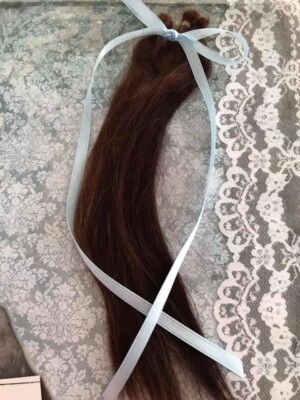Mohair ''chocolate''- 10 g Straight  -6 to 8 ''  IN STOCK -  FAST SHIP USA
