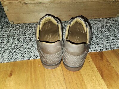 Kizik KZK brown leather sneakers no tie Hands Free Slip On Casual Shoes 11 wide Kizik KZK Mens Size 11 M Hands Free New York Slip On Leather  main image 2