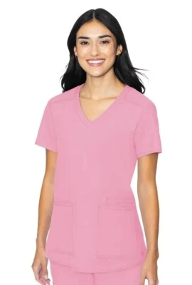 Med Couture Insight Women's Scrub Top Pink XL NEW - Image 1 of 2