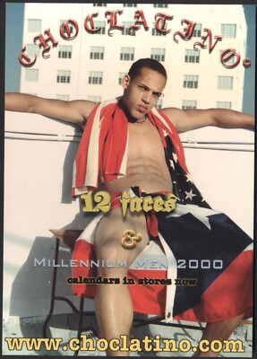 Promo Postkarte für Millennium Männer Kalender - Choclatino Hunks. Kostenloser Versand UK