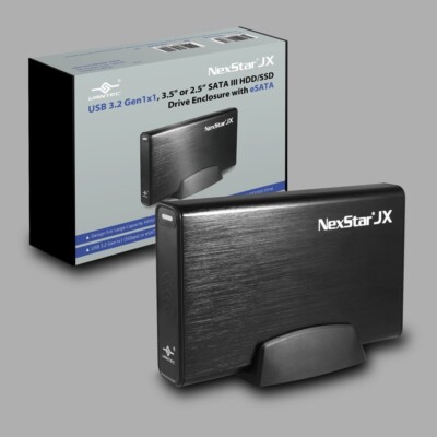 Vantec NexStar JX USB 3.2 Gen1x1, 3.5'' or 2.5  SATAIII HDD/SSD Enclosure w/eSATA