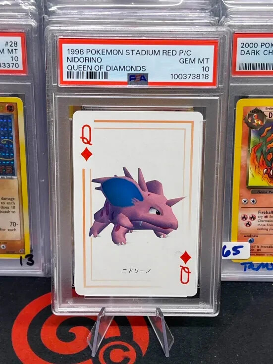 PSA 10 Nidorino 1998 Pokemon Stadium Poker Playing Card Red Back POP 13
