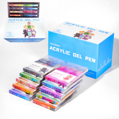10/100/160 Colors Acrylic Gel Pens,  1.0 Fine Tip Muticolor Gel Pen Art Set