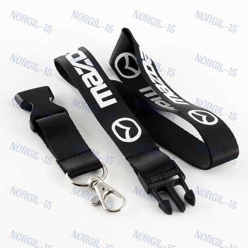 Lanyard Keychain Quick Release For MAZDA MAZDASPEED RX7 RX8 MIATA MX5 13B Black - Picture 3 of 4