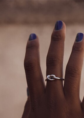 Adjustable and Customizable 925 Silver Knot Ring
