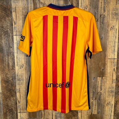 FC Barcelona 2015-16 Away Soccer Jersey Nike 575280-703 Men's Size