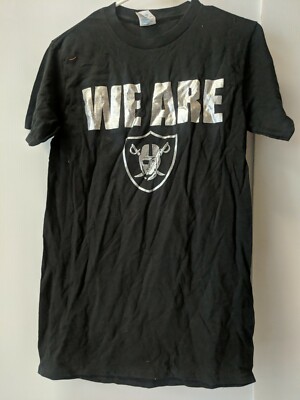NFL Los Angeles raiders delta T-shirt sz S we are raiders logo black~ BAG367
