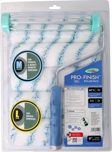 Paint Roller Kit - Axus Decor Blue Series Pro-Finish Decorators Kit 7pc