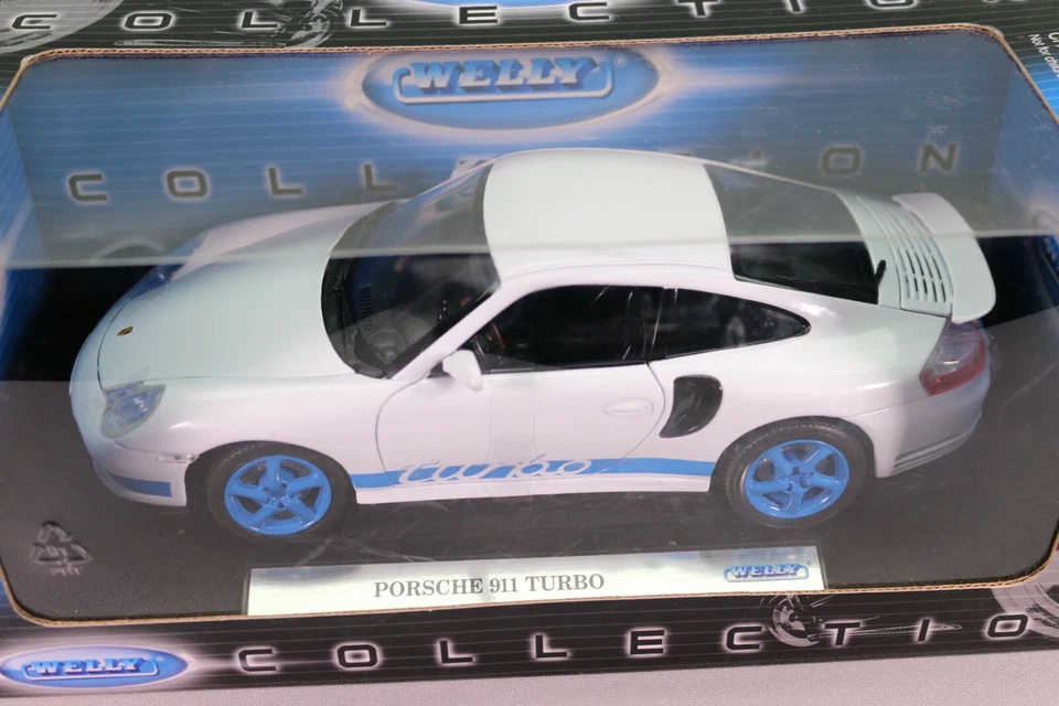 LE057 WELLY 18013S-W Voiture 1/18 1:18 Porsche 911 turbo blanche - Photo 2/4