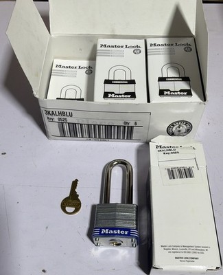 6xs Master Lock 3KALH Laminated Steel Padlock, Tall Shackle, Keyed Alike0525