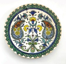 PALESTINE POTTERY DISH c1930 TURKISH ISNIK FLORAL STYLE