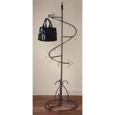 Brown Metal Classic Spiral Purse Tree