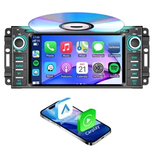 Plug Play Car Radio Stereo CD DVD FM Player with CarPlay For Jeep Dodge Chrysler