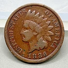 1886 Type 2 Indian Head Cent Key Date