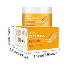 Turmeric Clay Mask Deep Cleansing Facial Improves Dark Spots Acne Hydrating Skin