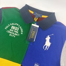 Polo Ralph Lauren Kids Colorblock Polo Shirt Large 14-16 Big Pony NWT