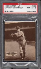 1934-36 Batter Up #130 Charlie Gehringer Hof PSA 8 NM-MT 60070344 