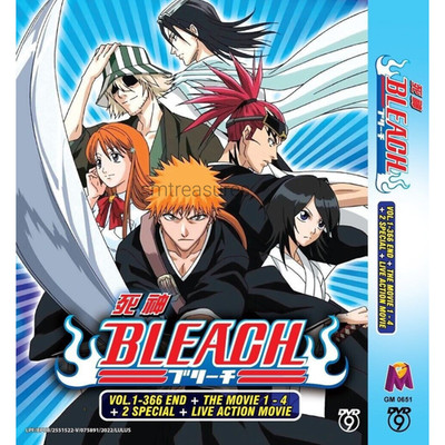 Bleach Complete (Vol.1-366 END & 4 Movies) Anime DVD [English Dub] FREE SHIPPING