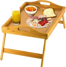 Lap Folding Bed Desk Board Breakfast Tray Table Portable Foldable Eating Food