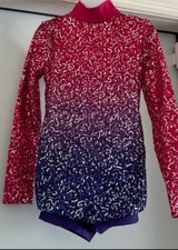 WEISSMAN Dance Costume purple  pink ombre Lost It To Trying 12731 Child SC