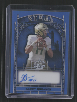 TRINITY FOOTBALL #S-GBI GERRY BOHANON /10 AUTO BLUE STEEL