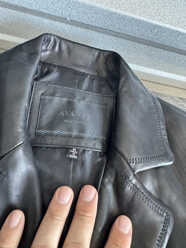 AVANTI New York Women's Black Lamb Leather Long Jacket Size M NWT - Picture 4 of 11