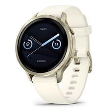Garmin Venu 4 (41mm) Fitness-Smartwatch mit Silikon-Armband (18mm) beige