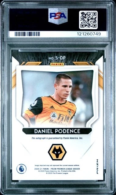 2020-21 Prizm EPL Daniel Podence Breakaway Prizm Rookie Auto RC #S-DP PSA 10 - Image 2 of 2