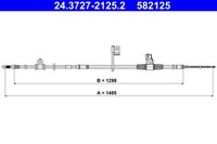 ATE Handbremsseil Bremsseil FüR Mitsubishi Pajero II V3_W V2_W V4_W