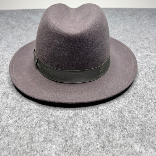 Fedora Hat Mens Dress Hat 100% Wool Ribbon Accent Made in USA size Large - Picture 5 of 9