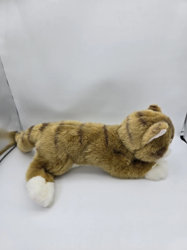 The Bearington Collection Tabby Kitty Cat 15" Plush Stuffed Animal Realistic - Image 3 of 4
