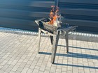 Foldable Metal Mangal BBQ Grill 3mm Steel | Custom Engraving | Side Tables
