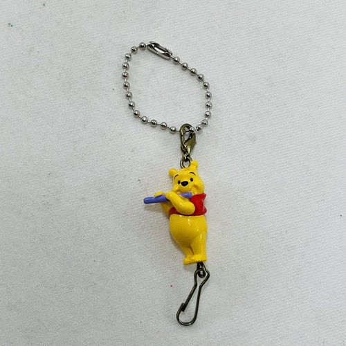 Disney Coca Cola Pooh Bear Flute Figure Keychain Clip Music Keyring Charm Hang - Picture 3 of 12