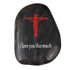 Engraved Inspirational Stones collection - I Love you this much stone