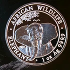 2021 African Elephant Wildlife Somali Republic Bullion-0.999 Silver 1 Oz Coin