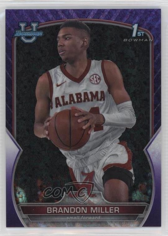 2022 Bowman U Chrome Purple Mini-Diamond Refractor /399 Brandon Miller #80 0z9n