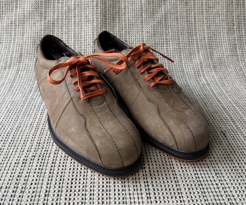 Jack Nicklaus Signature Golf By Allen Edmunds Mens 8.5D Beige Suede Nubuck Shoes - Picture 2 of 24