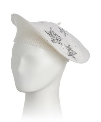 Karl Lagerfeld Wool Star Beret