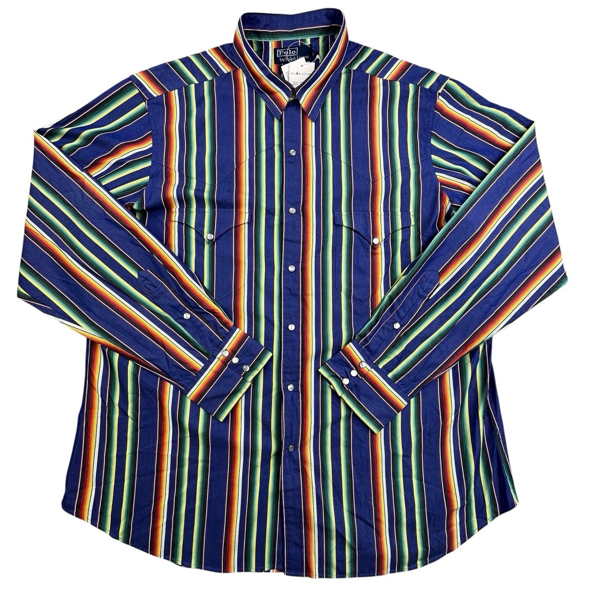 Vintage Polo Ralph Lauren Western Shirt Men XL Pearl Snap Cowboy