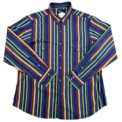 Vintage Polo Ralph Lauren Western Shirt Men XL Pearl Snap Cowboy