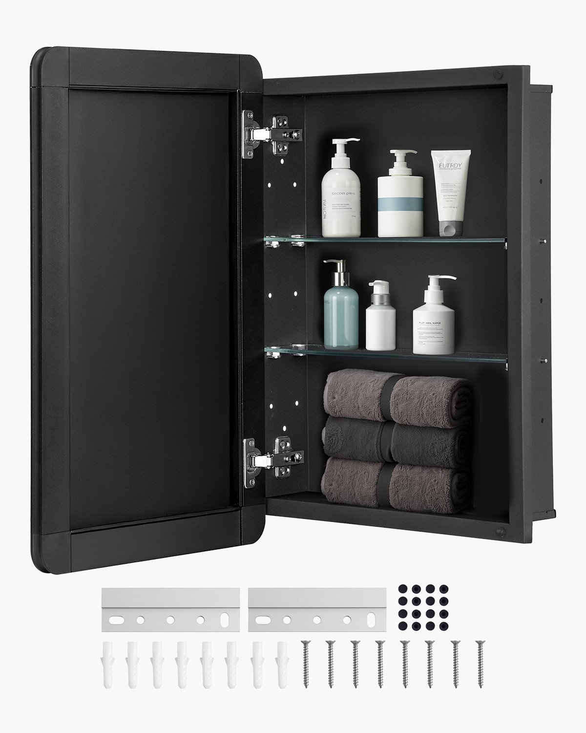 VEVOR Medicine Cabinet 16" x 24" Mirror Medicine Cabinet Adjustable Shelves