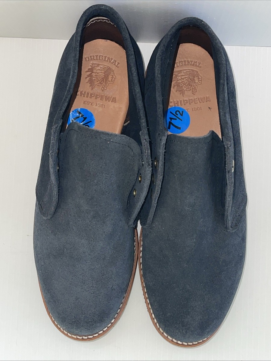 Chippewa Milford Chukka Boots Navy Suede Leather 1901G07 Mens Size