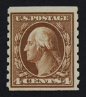 CKStamps: US Stamps Collection Scott#395 4c Washington Mint VLH OG 24 1/2mm
