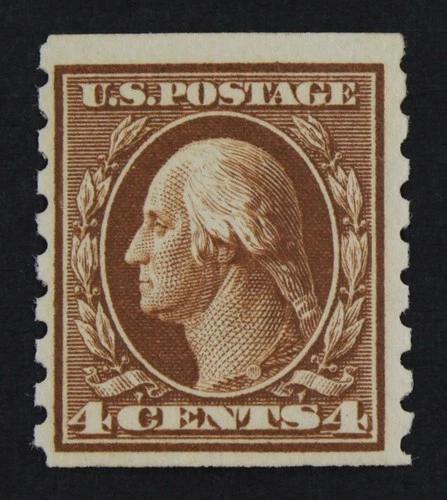 CKStamps: US Stamps Collection Scott#395 4c Washington Mint VLH OG 24 1/2mm