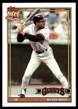 1991 Topps Kevin Bass San Francisco Giants #752 13930