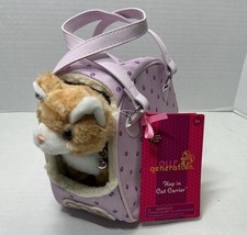 Our Generation Hop in Cat Carrier Pet Plush Tabby Kitten  And Accessories NEW