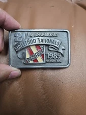 Nsra National Street Rod Association Hot Muscle Car Show 80s Vintage Belt Buckle