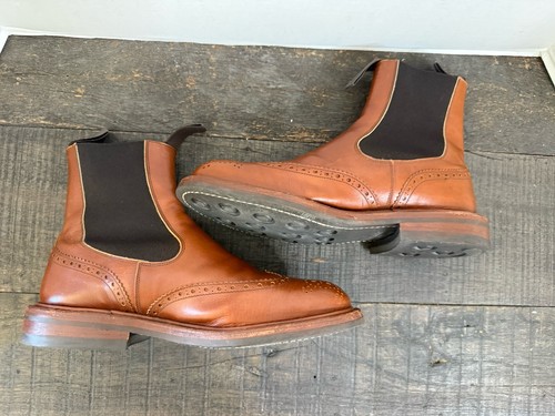 Trickers M2754 Henry BOOT 1001 BURNISHED Brown Dainite UK Made Mens Size US 9.5 - Picture 13 of 18