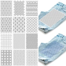 Sashiko Water Soluble Stabilizer for Embroidery - 12 Sheets Sashiko Stick & S...