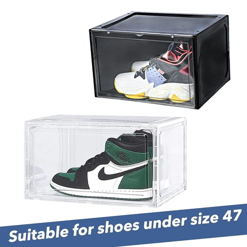 -20x Premium Shoe Box Sneaker Display Storage Case Clear Plastic Boxes Stackable - image 4 of 4